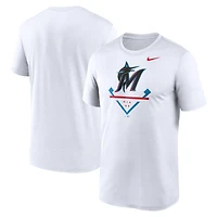 Men's Nike White Miami Marlins Icon Legend Dri-FIT T-Shirt
