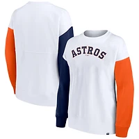 Women's Fanatics White Houston Astros Series Pullover Sweatshirt