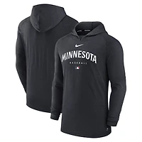 Men's Nike Navy Minnesota Twins Authentic Collection Lightweight Dri-FIT Hooded Pullover