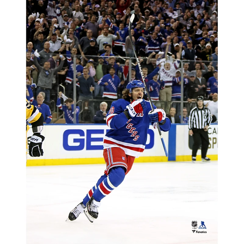 Artemi Panarin New York Rangers Unsigned 2022 Stanley Cup Playoffs Round 1 Game 7 Overtime Celebration Photograph