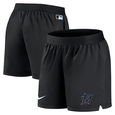 Women's Nike Black Miami Marlins Authentic Collection Team Performance Shorts