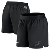 Women's Nike Black Miami Marlins Authentic Collection Team Performance Shorts