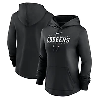 Women's Nike Black Los Angeles Dodgers Authentic Collection Pregame Performance Pullover Hoodie