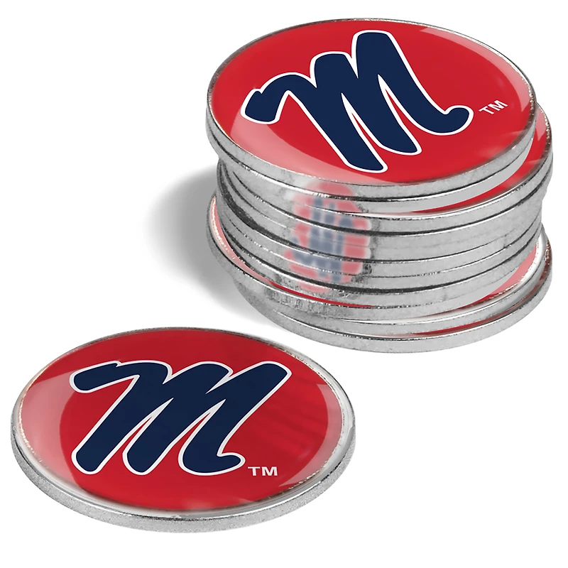 Ole Miss Rebels 12-Pack Golf Ball Marker Set