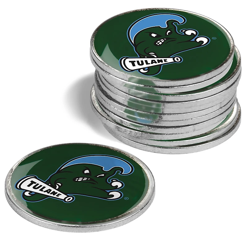 Tulane Green Wave 12-Pack Golf Ball Marker Set
