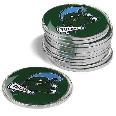 Tulane Green Wave 12-Pack Golf Ball Marker Set