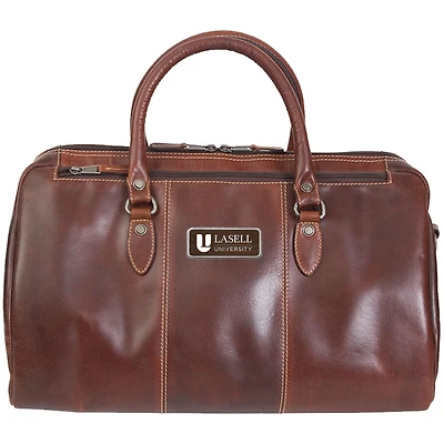 Brown Lasell Lasers Logo Plate Niagara Canyon Duffel Bag