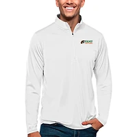 Men's Antigua White Florida A&M Rattlers Tribute Quarter-Zip Pullover Top