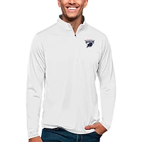 Men's Antigua White Howard Bison Tribute Quarter-Zip Pullover Top