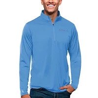Men's Antigua Blue Spelman College Jaguars Tribute Quarter-Zip Pullover Top