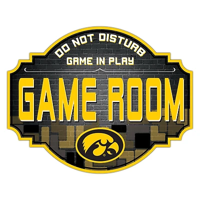 Iowa Hawkeyes 12'' Game Room Tavern Sign