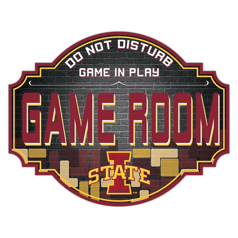 Iowa State Cyclones 12'' Game Room Tavern Sign