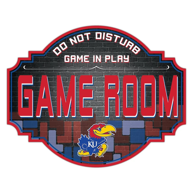Kansas Jayhawks 12'' Game Room Tavern Sign