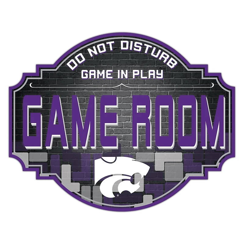 Kansas State Wildcats 12'' Game Room Tavern Sign