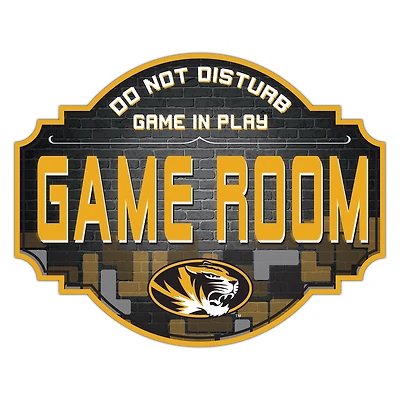 Missouri Tigers 12'' Game Room Tavern Sign