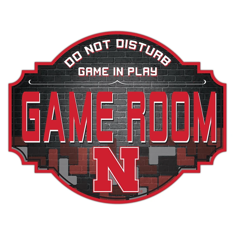 Nebraska Huskers 12'' Game Room Tavern Sign
