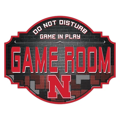 Nebraska Huskers 12'' Game Room Tavern Sign