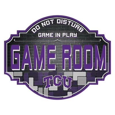TCU Horned Frogs 12'' Game Room Tavern Sign