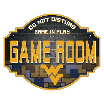 West Virginia Mountaineers 12'' Game Room Tavern Sign