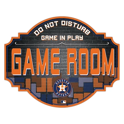 Houston Astros 12'' Game Room Tavern Sign