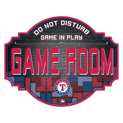 Texas Rangers 12'' Game Room Tavern Sign