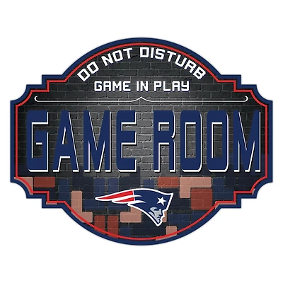 New England Patriots 12'' Game Room Tavern Sign