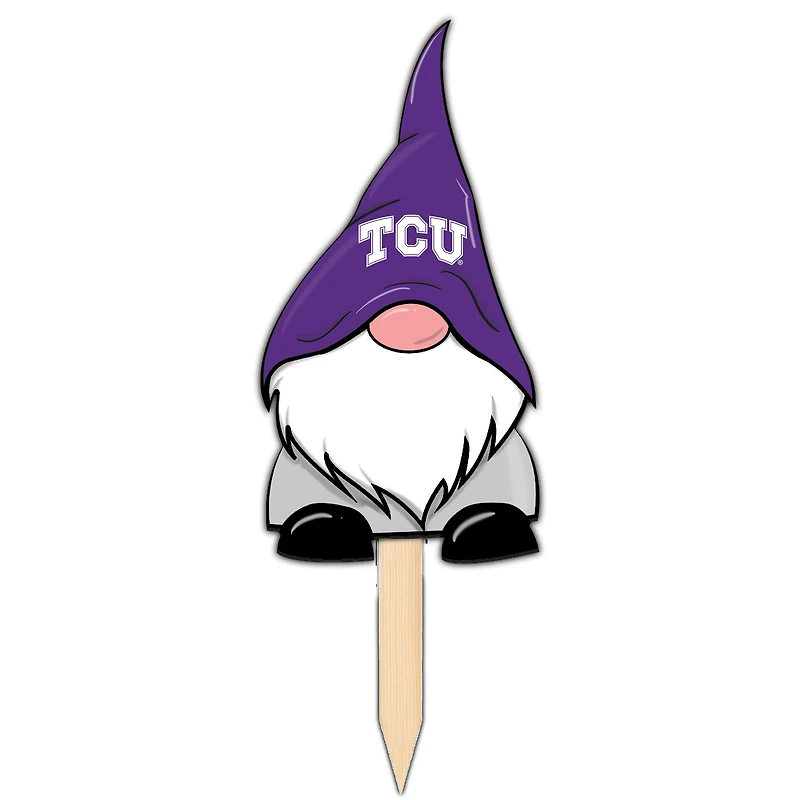 TCU Horned Frogs Gnome Yard Stake
