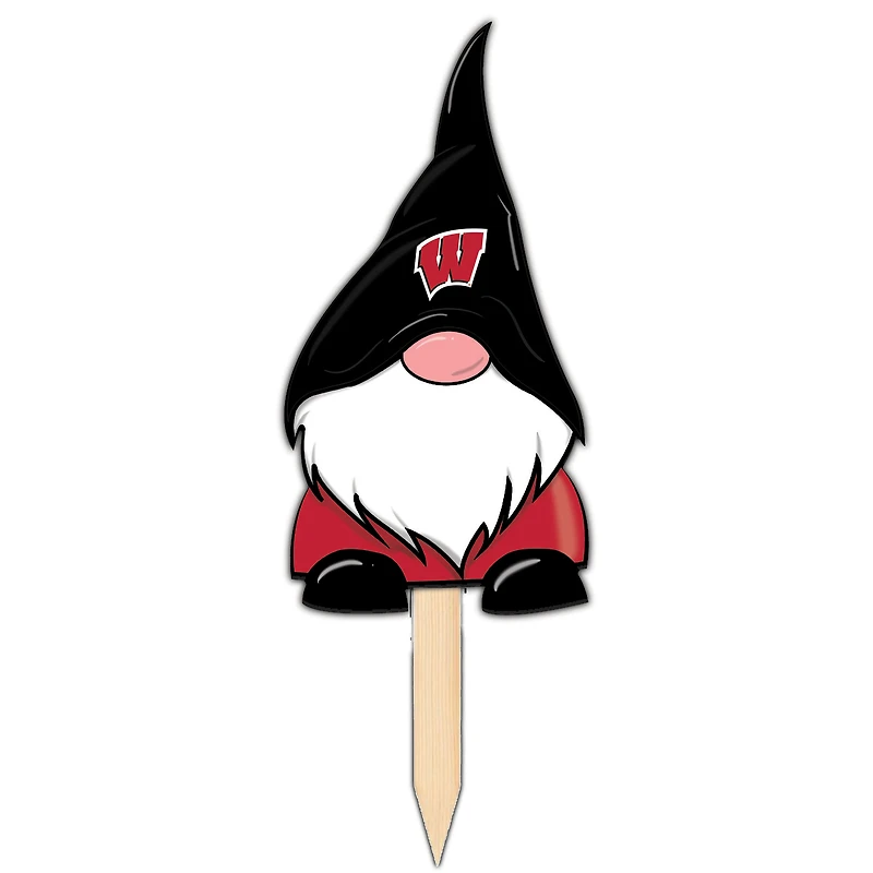 Wisconsin Badgers Gnome Yard Stake