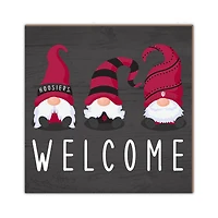 Indiana Hoosiers 10'' x 10'' Welcome Gnomes Sign
