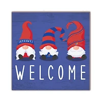 Kansas Jayhawks 10'' x 10'' Welcome Gnomes Sign