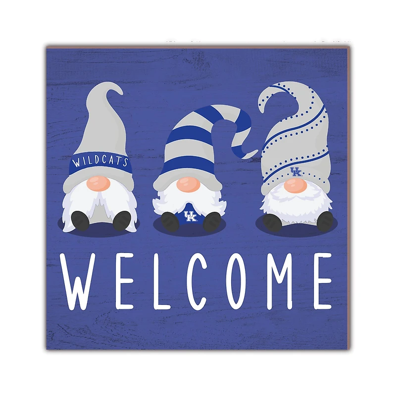 Kentucky Wildcats 10'' x 10'' Welcome Gnomes Sign