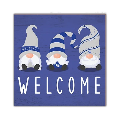 Kentucky Wildcats 10'' x 10'' Welcome Gnomes Sign