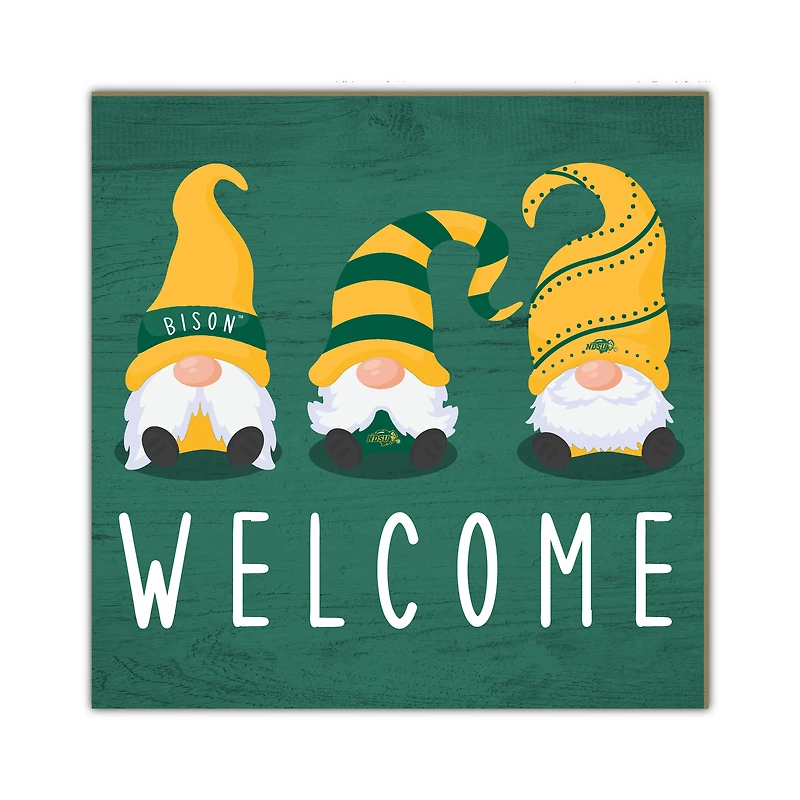NDSU Bison 10'' x 10'' Welcome Gnomes Sign