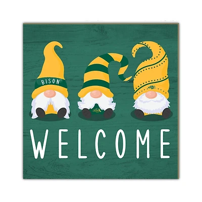 NDSU Bison 10'' x 10'' Welcome Gnomes Sign