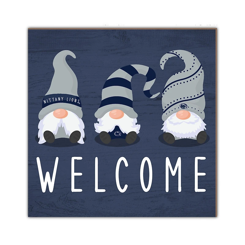 Penn State Nittany Lions 10'' x 10'' Welcome Gnomes Sign