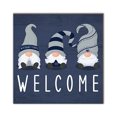 Penn State Nittany Lions 10'' x 10'' Welcome Gnomes Sign