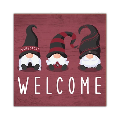 South Carolina Gamecocks 10'' x 10'' Welcome Gnomes Sign