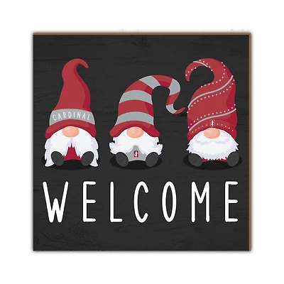 Stanford Cardinal 10'' x 10'' Welcome Gnomes Sign