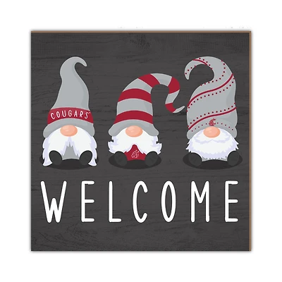 Washington State Cougars 10'' x 10'' Welcome Gnomes Sign