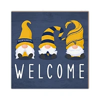 West Virginia Mountaineers 10'' x 10'' Welcome Gnomes Sign