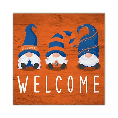 New York Islanders 10'' x 10'' Welcome Gnomes Sign