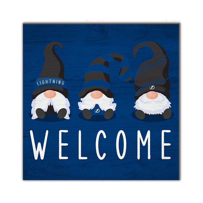 Tampa Bay Lightning 10'' x 10'' Welcome Gnomes Sign