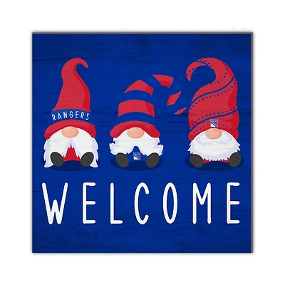 New York Rangers 10'' x 10'' Welcome Gnomes Sign