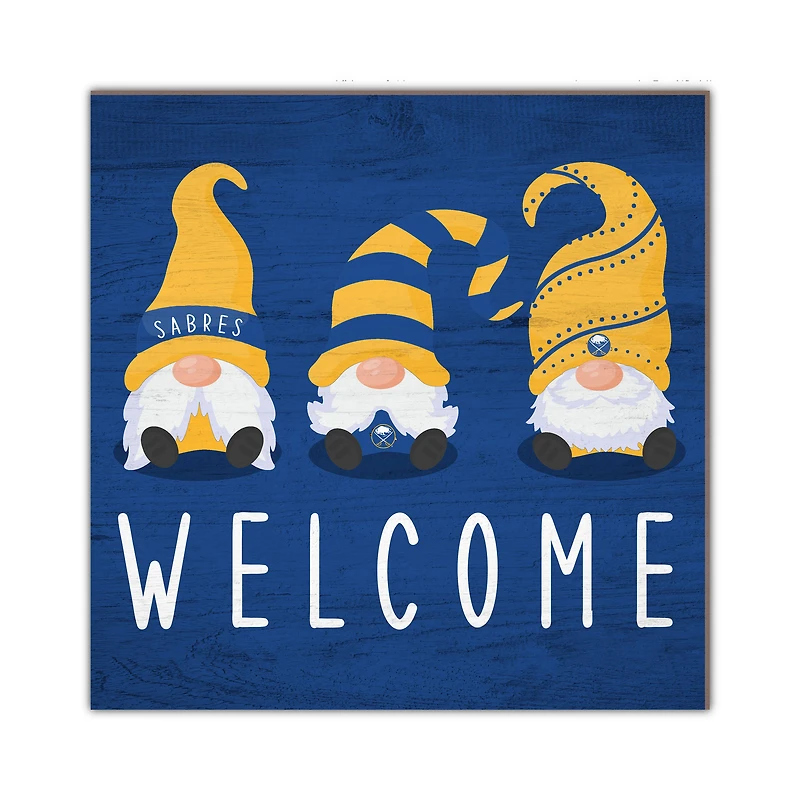 Buffalo Sabres 10'' x 10'' Welcome Gnomes Sign