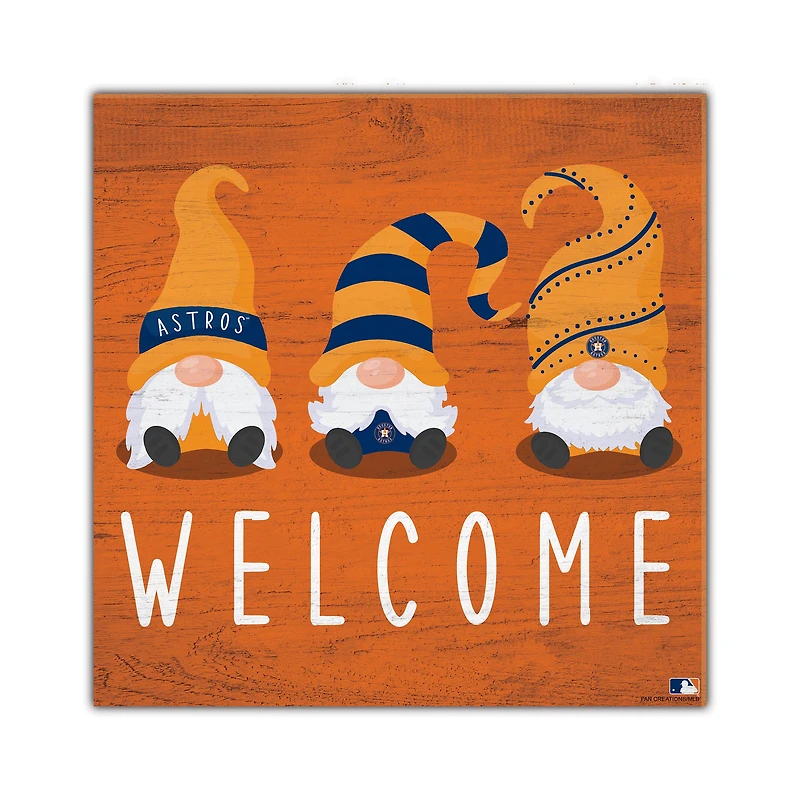 Houston Astros 10'' x 10'' Welcome Gnomes Sign