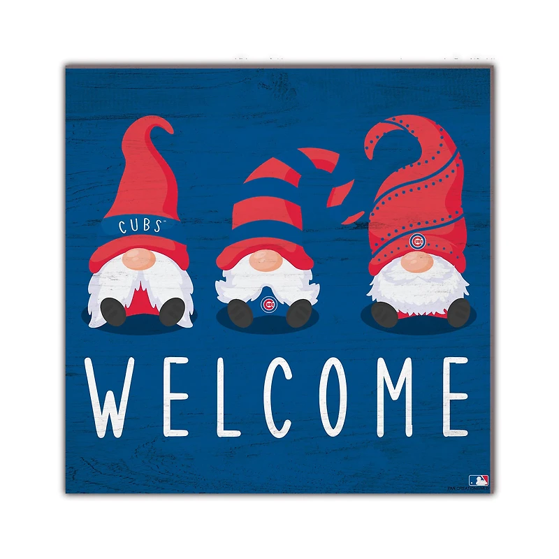 Chicago Cubs 10'' x 10'' Welcome Gnomes Sign