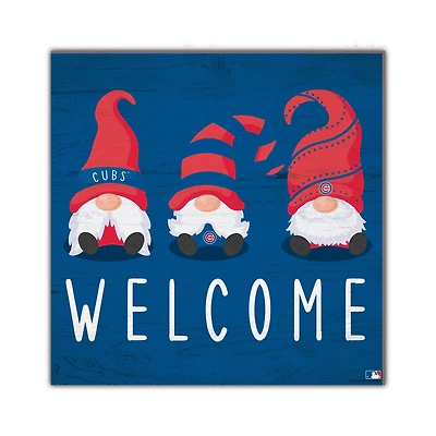 Chicago Cubs 10'' x 10'' Welcome Gnomes Sign