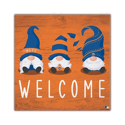New York Mets 10'' x 10'' Welcome Gnomes Sign