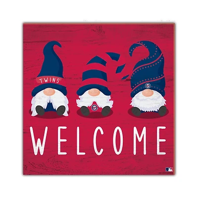 Minnesota Twins 10'' x 10'' Welcome Gnomes Sign