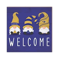 Baltimore Ravens 10'' x 10'' Welcome Gnomes Sign